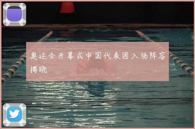 奥运会开幕式中国代表团入场阵容揭晓